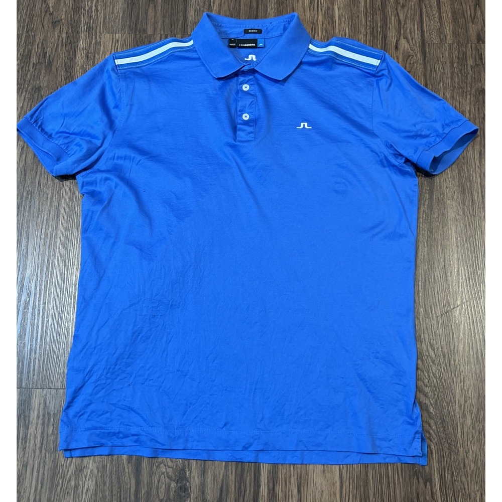 J. Lindeberg M Travister Slim Slip Jersey Mens Golf Polo Size XL Color Blue